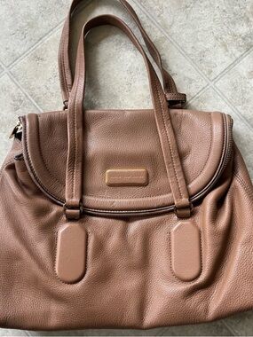 Marc by Marc Jacobs Brown Pebbled Leather Shoulder Bag